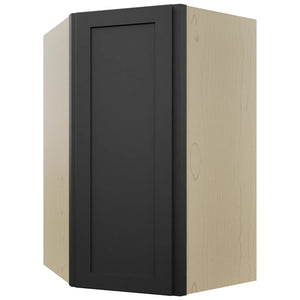 Fabuwood Galaxy Pitch Black WDC2742 Wall Corner Diagonal Cabinet, Front View