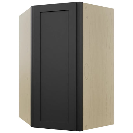 Fabuwood Galaxy Pitch Black WDC2742 Wall Corner Diagonal Cabinet, Front View