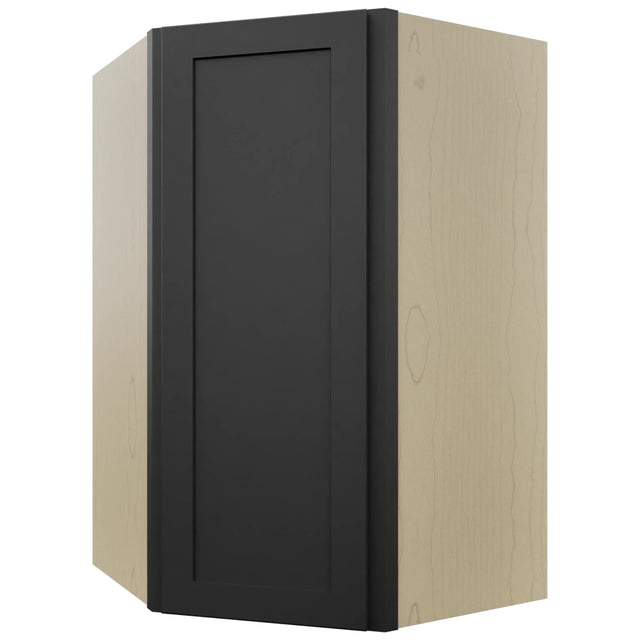 Fabuwood Galaxy Pitch Black WDC2742 Wall Corner Diagonal Cabinet, Front View
