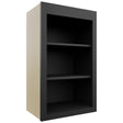 Fabuwood Galaxy Pitch Black WOS1830 Wall Open Shelf, Front View