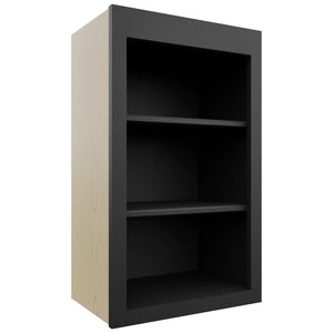 Fabuwood Galaxy Pitch Black WOS1830 Wall Open Shelf, Front View