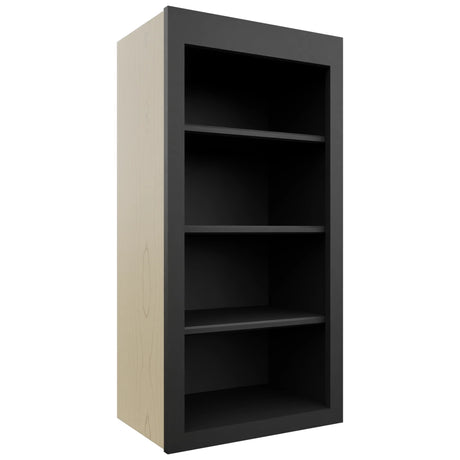 Fabuwood Galaxy Pitch Black WOS1836 Wall Open Shelf, Front View