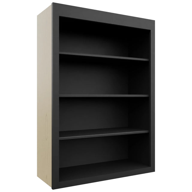 Fabuwood Galaxy Pitch Black WOS3042 Wall Open Shelf, Front View