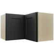 Fabuwood Galaxy Pitch Black WPC2415 Wall Corner Pie Cabinet, Front View