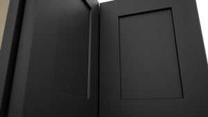 Fabuwood Galaxy Pitch Black WPC2415 Wall Corner Pie Cabinet, Detail View