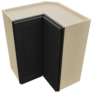 Fabuwood Galaxy Pitch Black WPC2430 Wall Corner Pie Cabinet, Top View