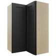 Fabuwood Galaxy Pitch Black WPC2436 Wall Corner Pie Cabinet, Front View