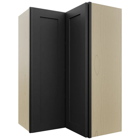 Fabuwood Galaxy Pitch Black WPC2436 Wall Corner Pie Cabinet, Front View