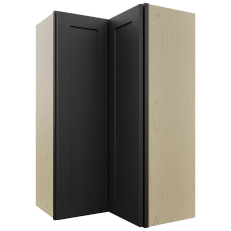 Fabuwood Galaxy Pitch Black WPC2439 Wall Corner Pie Cabinet, Front View
