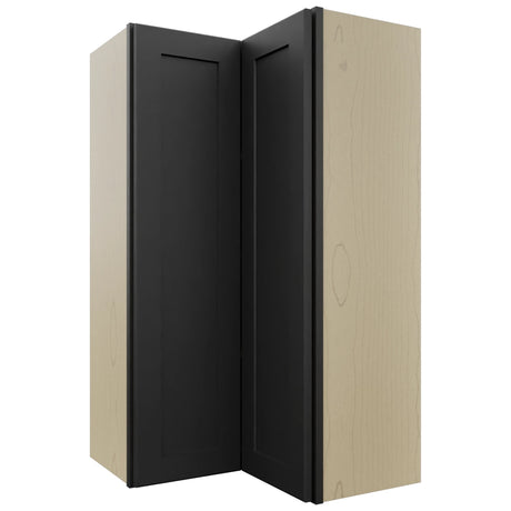 Fabuwood Galaxy Pitch Black WPC2442 Wall Corner Pie Cabinet, Front View