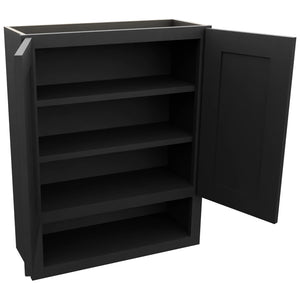 Fabuwood Galaxy Pitch Black WVS2430 Vanity Wall Storage, Open View