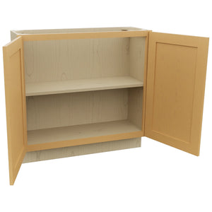 Fabuwood Galaxy Timber B36FD-12D Base Full Door Cabinet, Open View