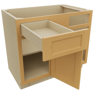 Fabuwood Galaxy Timber BLB42/45 Base Corner Blind Cabinet, Open View
