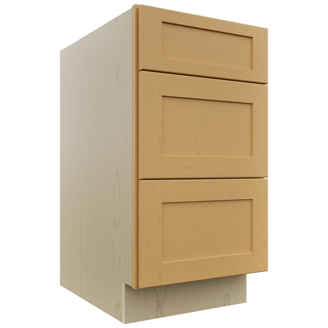 Fabuwood Galaxy Timber DB18 Base 3 Drawers Cabinet, Front View