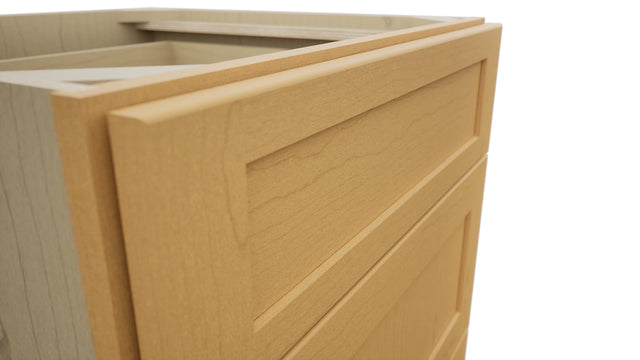 Fabuwood Galaxy Timber DB24 Base 3 Drawers Cabinet, Detail View