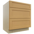 Fabuwood Galaxy Timber DB30 Base 3 Drawers Cabinet, Front View