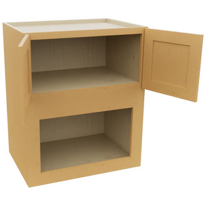 Fabuwood Galaxy Timber MC303621 Wall Microwave Cabinet, Open View