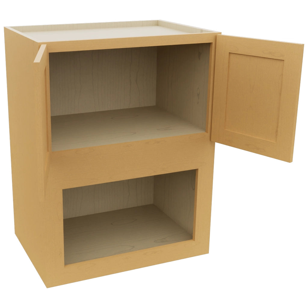 Fabuwood Galaxy Timber MC303921 Wall Microwave Cabinet, Open View