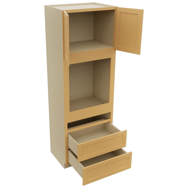 Fabuwood Galaxy Timber OC3396C Tall Oven Cabinet Combo, Open View