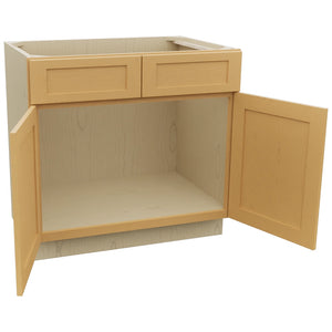 Fabuwood Galaxy Timber SB36 Base Sink Cabinet, Open View