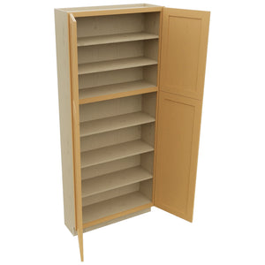 Fabuwood Galaxy Timber TP361284 Tall Pantry Cabinet, Open View