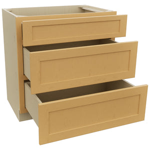 Fabuwood Galaxy Timber VDB33-34 Vanity Drawer Cabinet, Open View