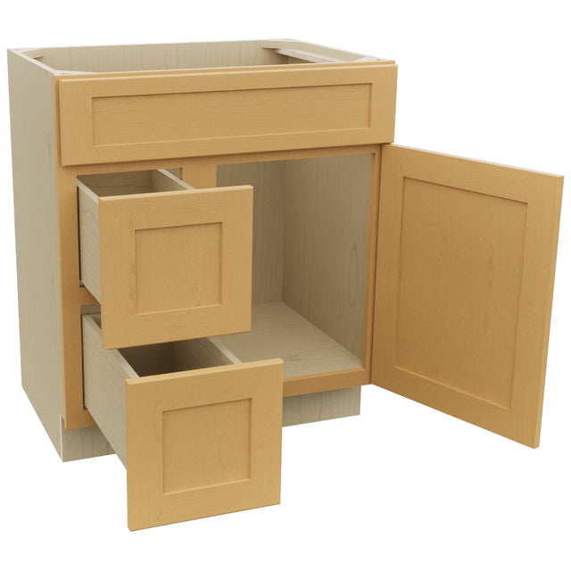 Fabuwood Galaxy Timber VSD36DL Vanity Combo Cabinet, Open View