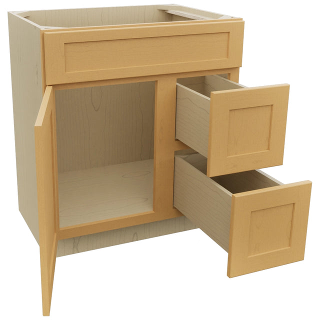 Fabuwood Galaxy Timber VSD36DR Vanity Combo Cabinet, Open View