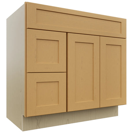 Fabuwood Galaxy Timber VSD42 Vanity Combo Cabinet, Front View