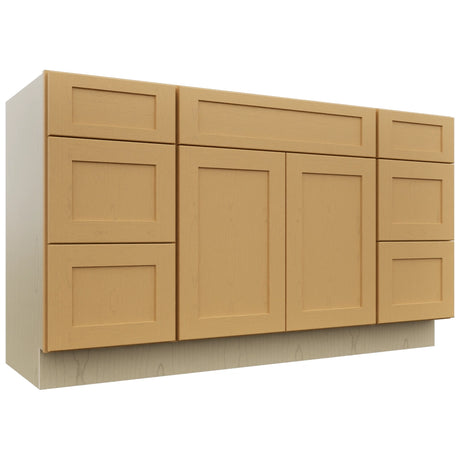 Fabuwood Galaxy Timber VSD60SINGLE Vanity Combo Cabinet, Front View