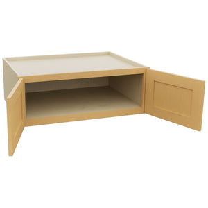 Fabuwood Galaxy Timber W331224 Wall Deep Cabinet, Open View