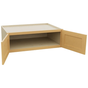 Fabuwood Galaxy Timber W361224 Wall Deep Cabinet, Open View