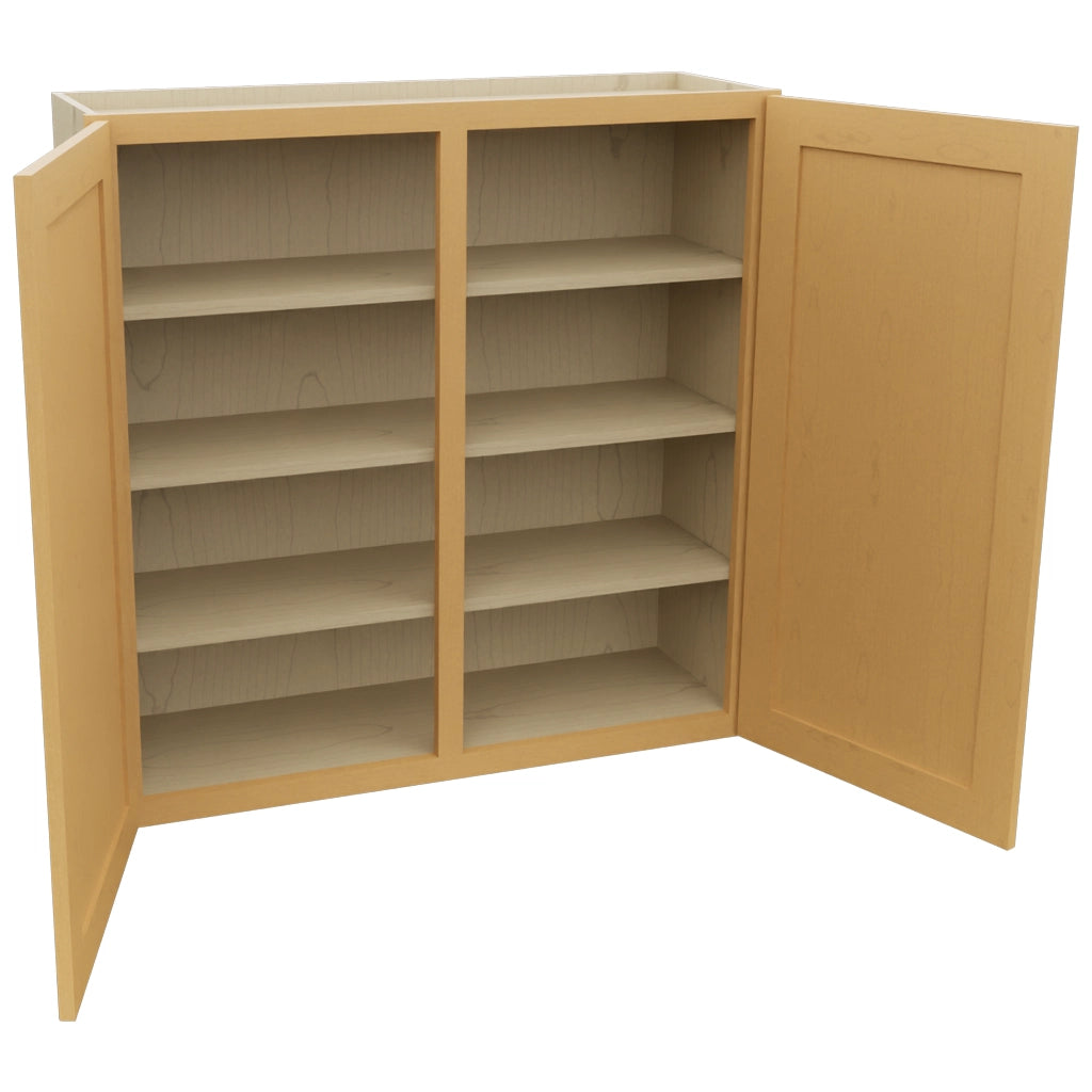 Fabuwood Galaxy Timber W3939 Wall Standard Cabinet, Open View