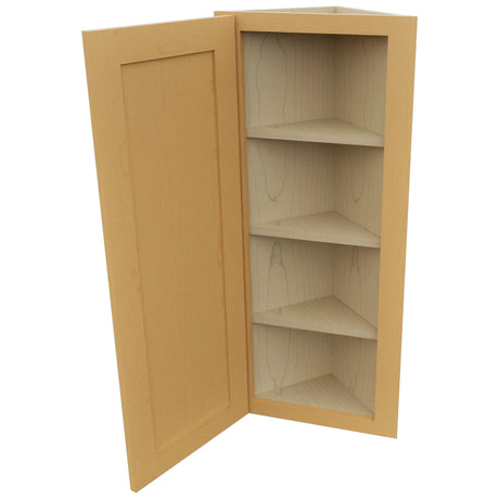 Fabuwood Galaxy Timber WAE1239 Wall Angle End Cabinet, Open View