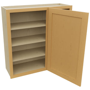 Fabuwood Galaxy Timber WBC3636 Wall Corner Blind Cabinet, Open View