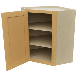 Fabuwood Galaxy Timber WDC2430 Wall Corner Diagonal Cabinet, Open View