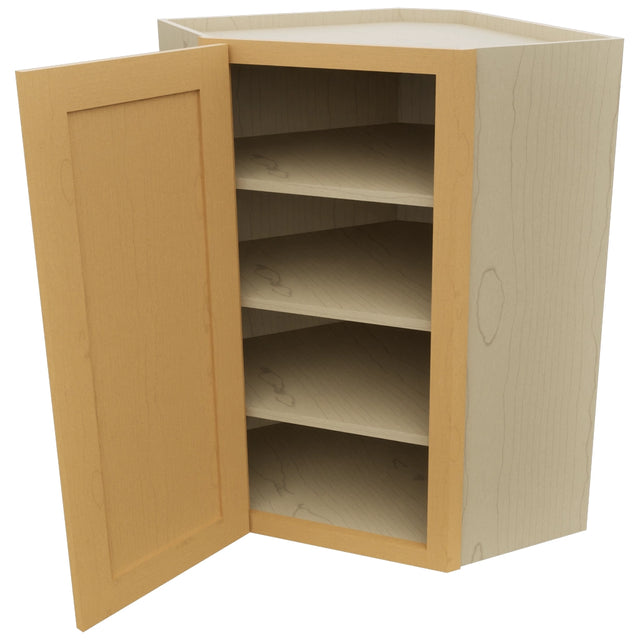 Fabuwood Galaxy Timber WDC2436 Wall Corner Diagonal Cabinet, Open View