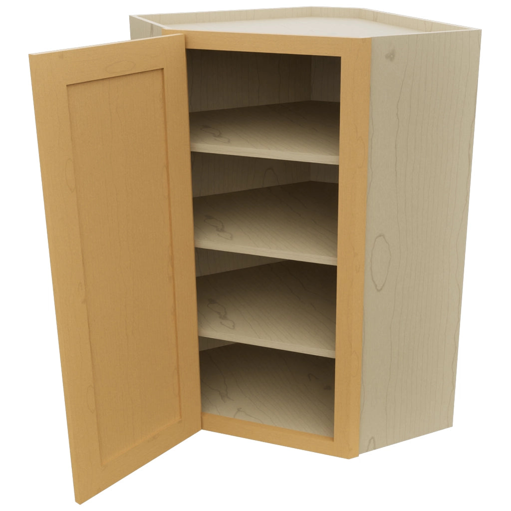 Fabuwood Galaxy Timber WDC2439 Wall Corner Diagonal Cabinet, Open View