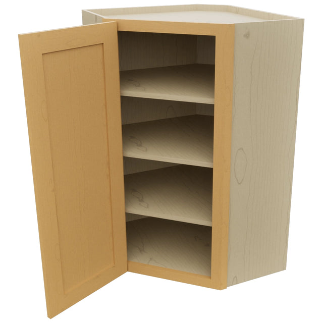 Fabuwood Galaxy Timber WDC2439 Wall Corner Diagonal Cabinet, Open View