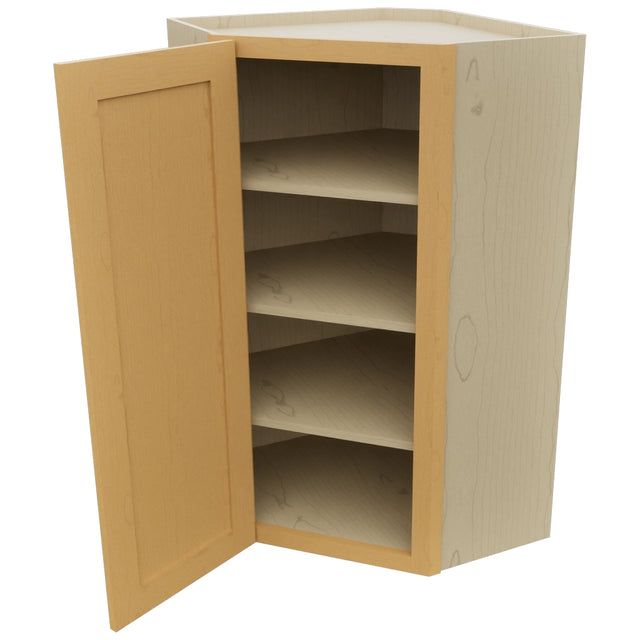 Fabuwood Galaxy Timber WDC2442 Wall Corner Diagonal Cabinet, Open View