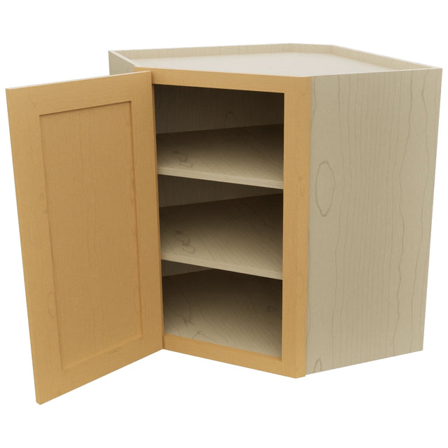 Fabuwood Galaxy Timber WDC2730 Wall Corner Diagonal Cabinet, Open View