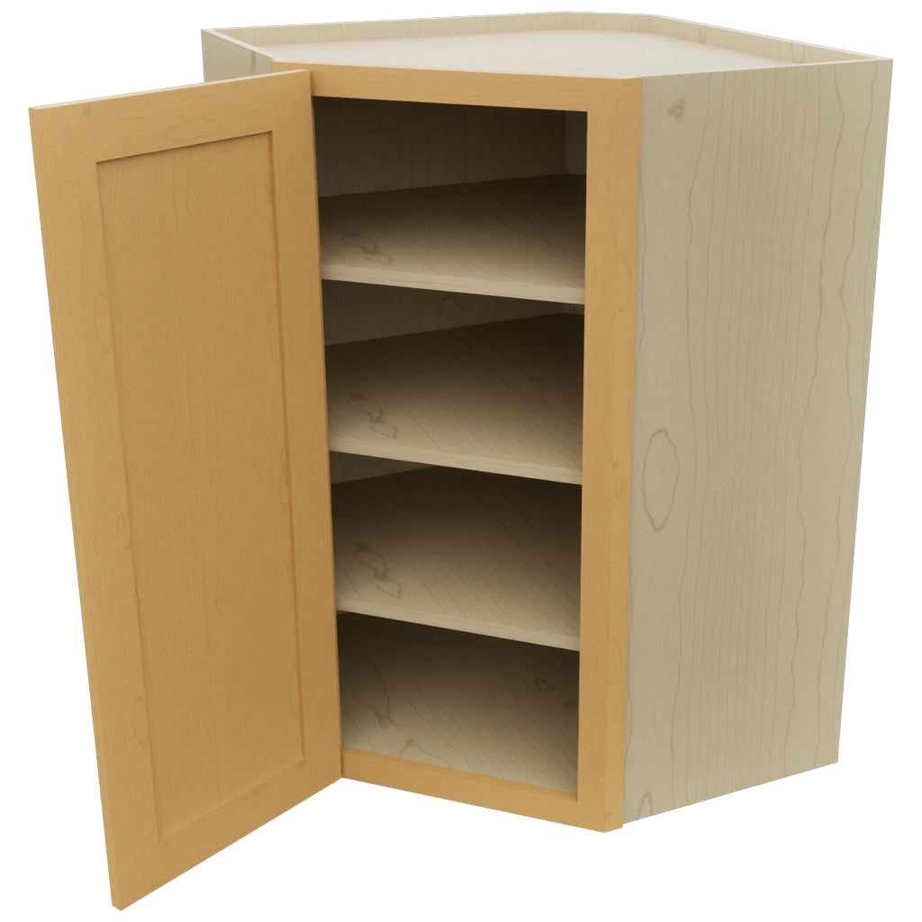 Fabuwood Galaxy Timber WDC2739 Wall Corner Diagonal Cabinet, Open View