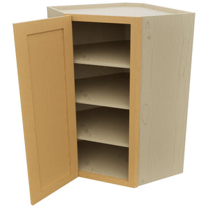 Fabuwood Galaxy Timber WDC2742 Wall Corner Diagonal Cabinet, Open View