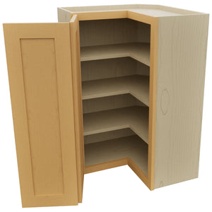 Fabuwood Galaxy Timber WPC2436 Wall Corner Pie Cabinet, Open View