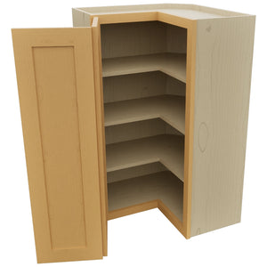 Fabuwood Galaxy Timber WPC2439 Wall Corner Pie Cabinet, Open View