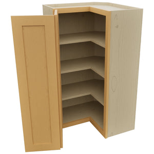 Fabuwood Galaxy Timber WPC2442 Wall Corner Pie Cabinet, Open View