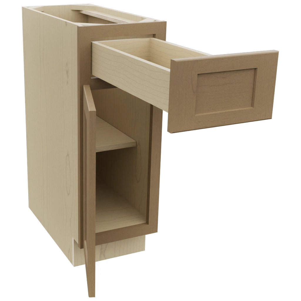 Fabuwood Galaxy Truffle B12 Base Standard Cabinet, Open View