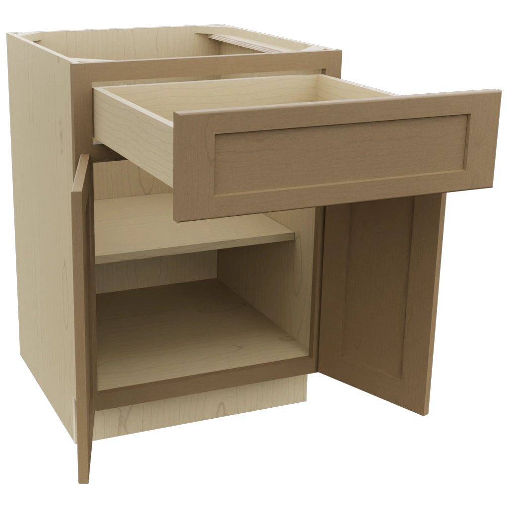 Fabuwood Galaxy Truffle B24 Base Standard Cabinet, Open View
