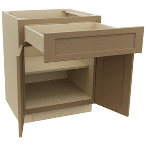 Fabuwood Galaxy Truffle B27 Base Standard Cabinet, Open View