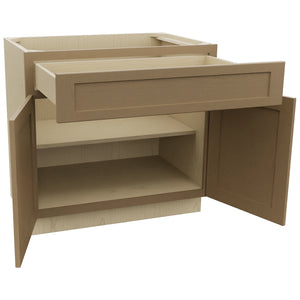 Fabuwood Galaxy Truffle B36SDF Base Standard Cabinet, Open View